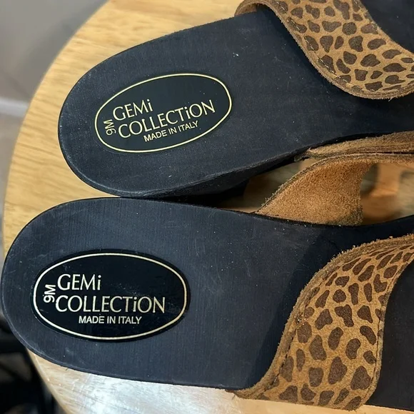 Gemi Collection leopard print block heel sandals - Picture 7 of 10